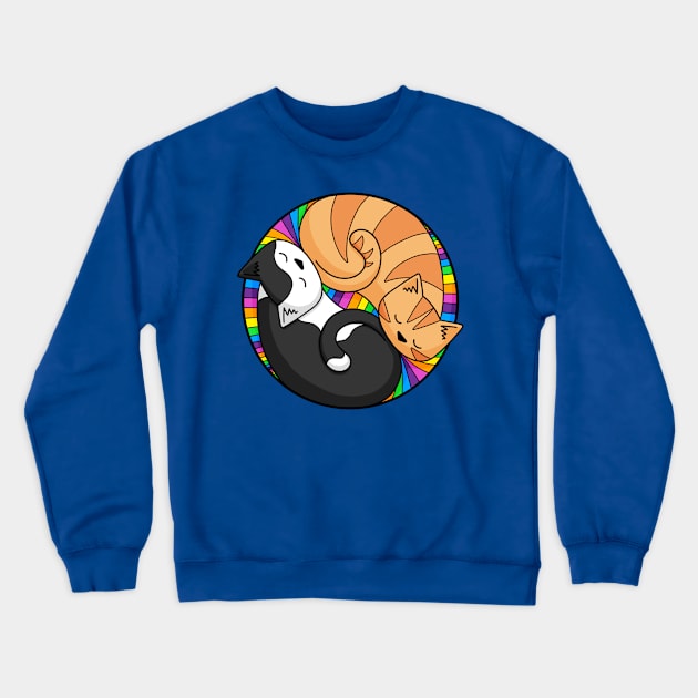 Colourful Cats Crewneck Sweatshirt by Doodlecats 